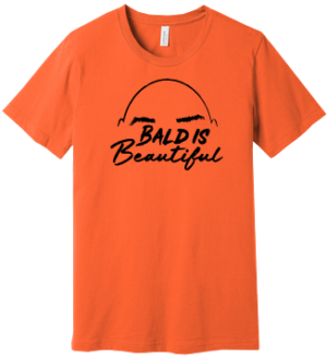 Bald Is Beautiful Front Orange